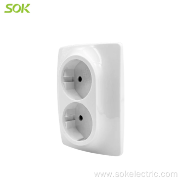 Twins 2Pin Power outlet European Standard electrical sockets